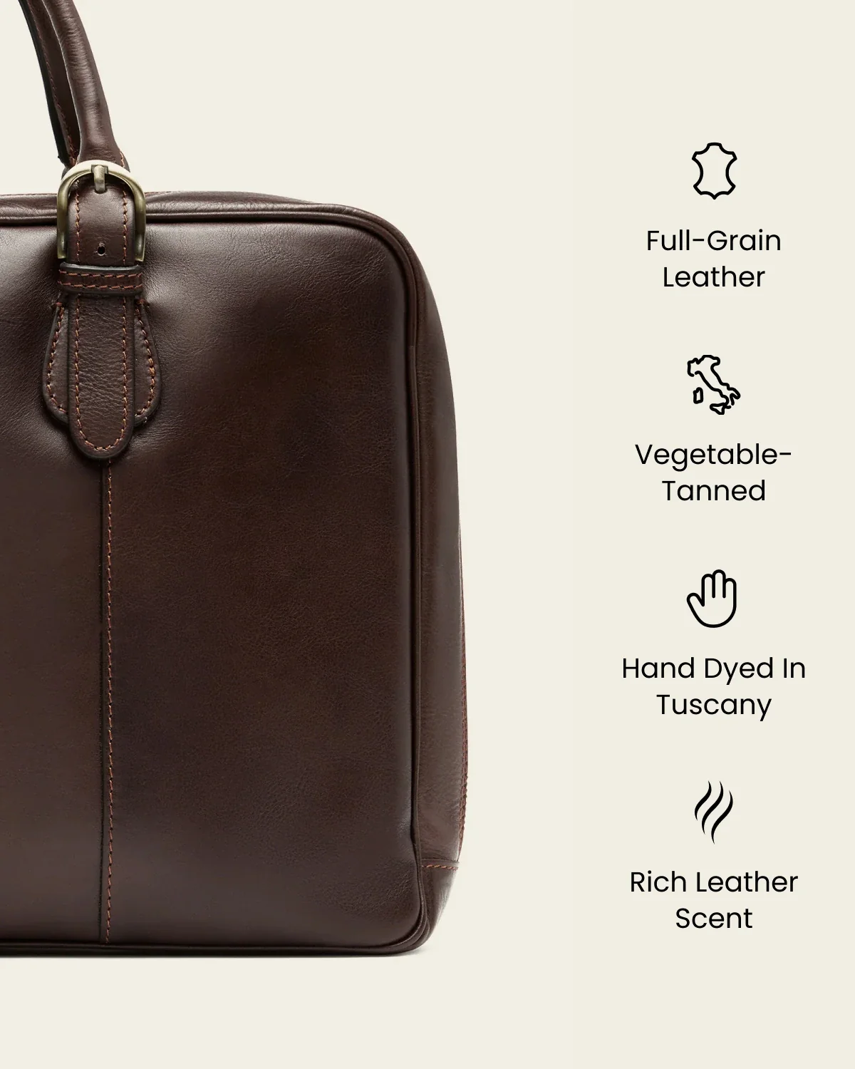 Madrid Espresso - 16" Leather Briefcase - Image 9