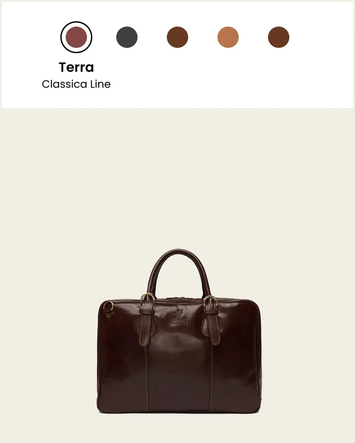 Madrid Espresso - 16" Leather Briefcase - Image 10