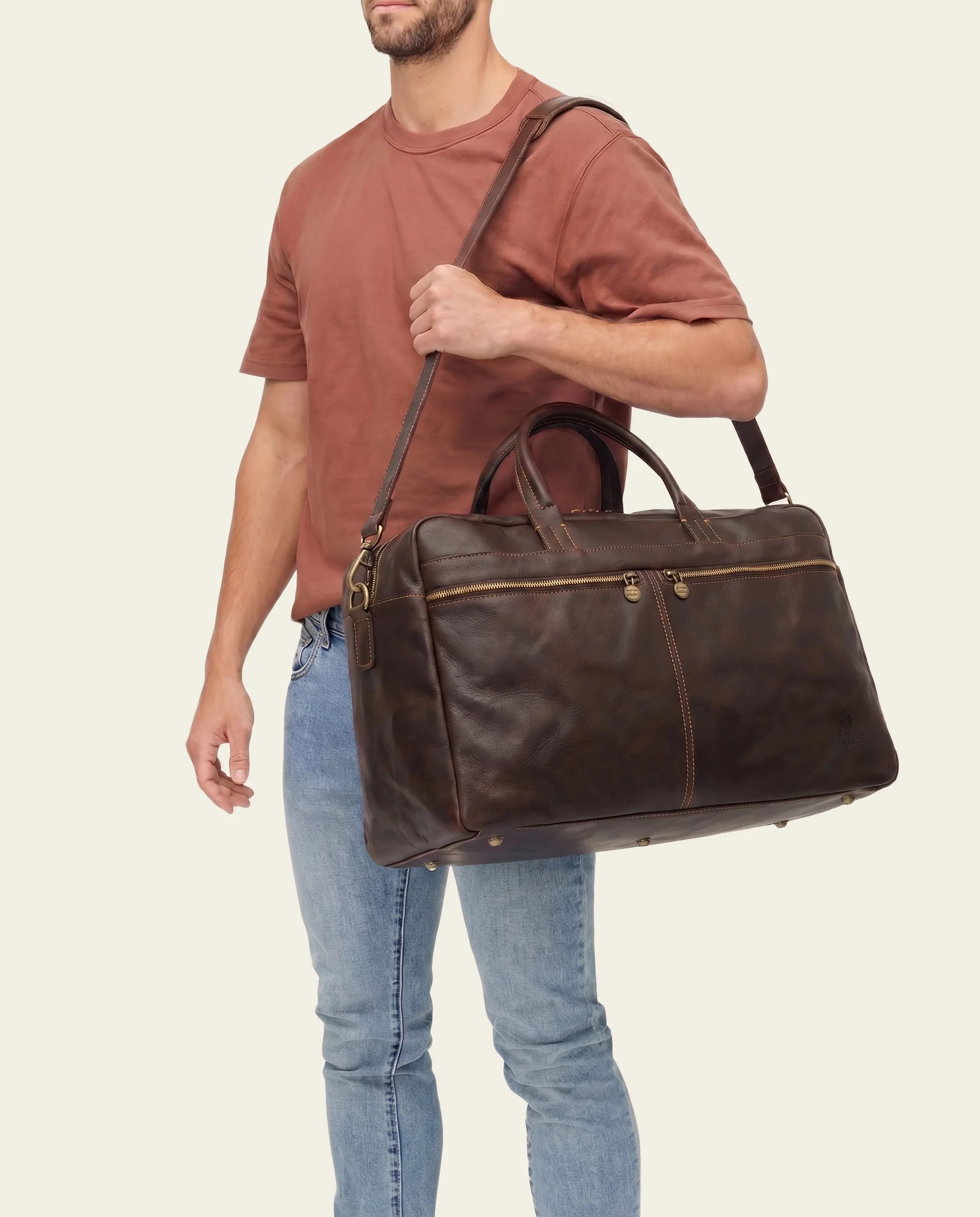 Magellan Espresso - Leather Tech Weekender - Image 7
