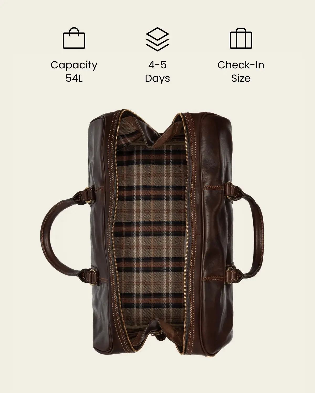 Marco Polo Espresso - Leather Holdall - Image 2