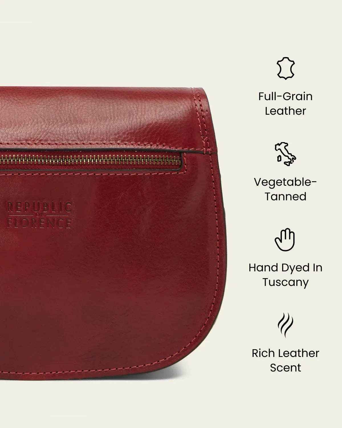 Mia Rosso - Leather Crossbody Bag - Image 9