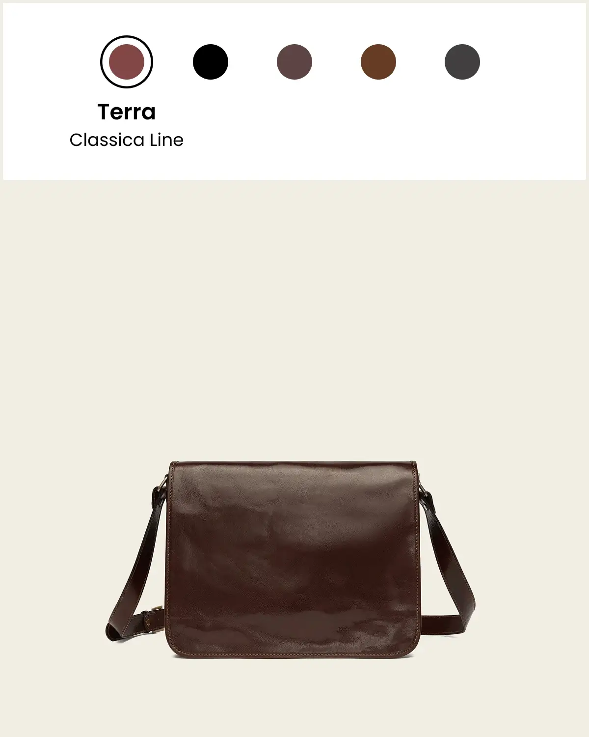 Nero Jet - 15" Leather Messenger Bag - Image 9