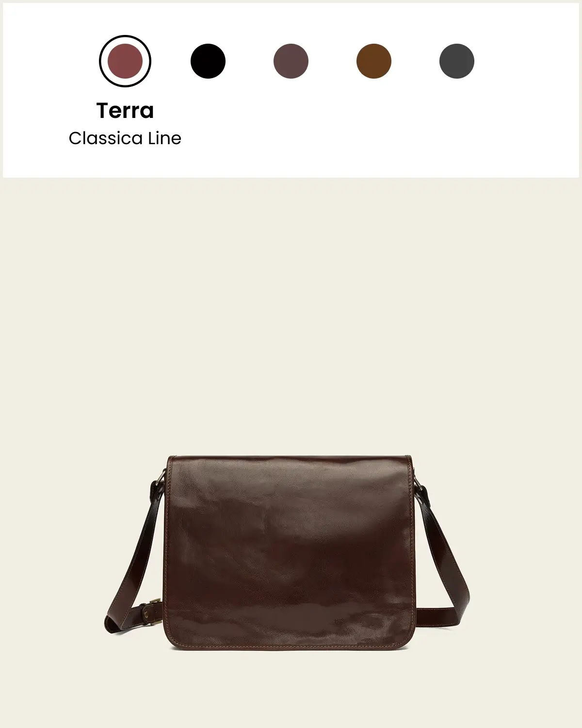 Nero Ink - 15" Leather Messenger Bag - Image 9