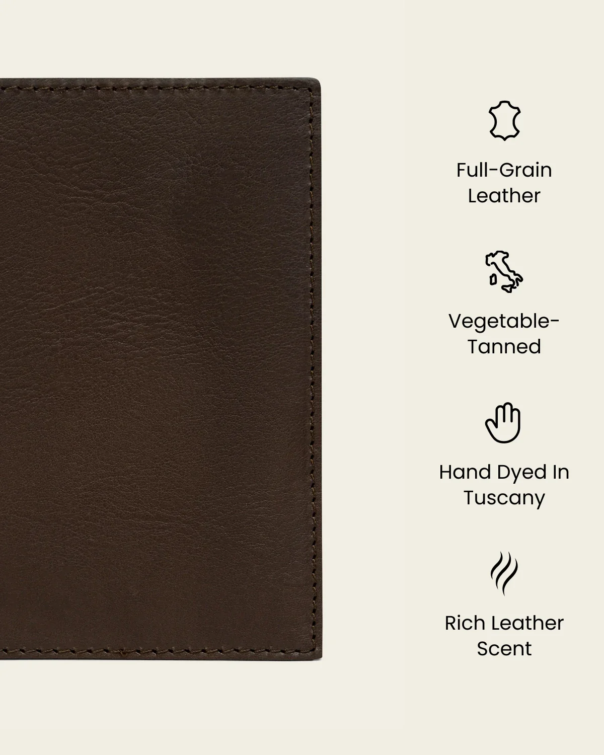 Passport Espresso - Leather Passport Cover - Image 9