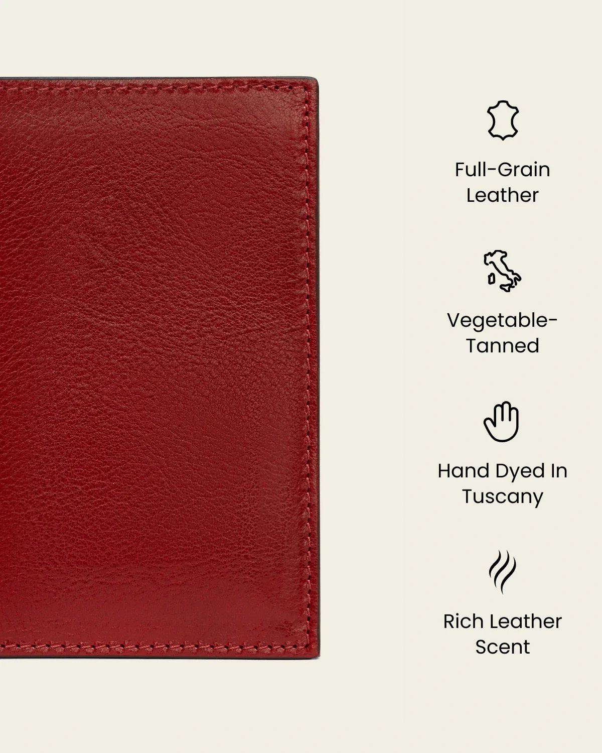Passport Rosso - Leather Passport Cover - Image 9