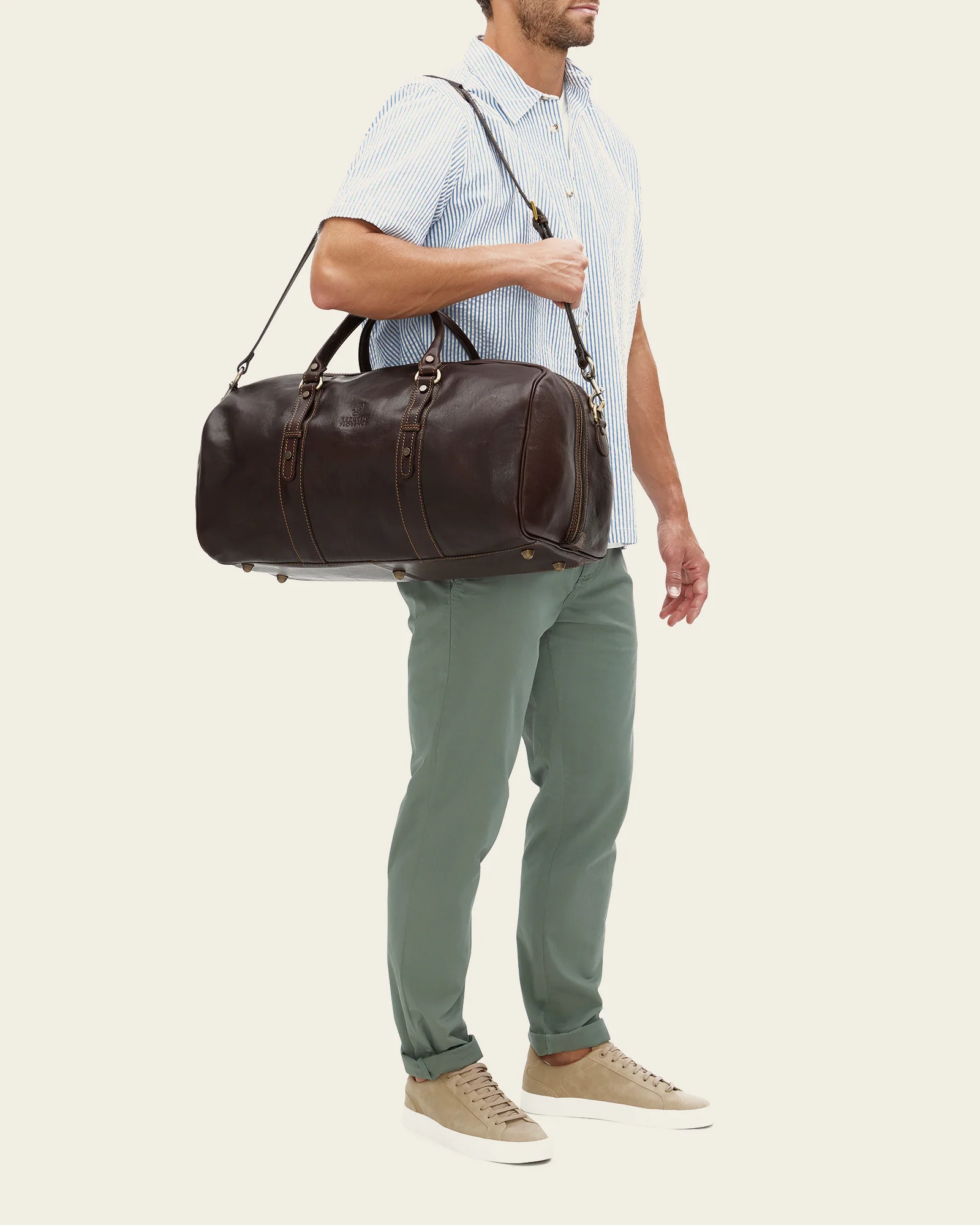 Polo Medium Espresso - Leather Weekender - Image 6