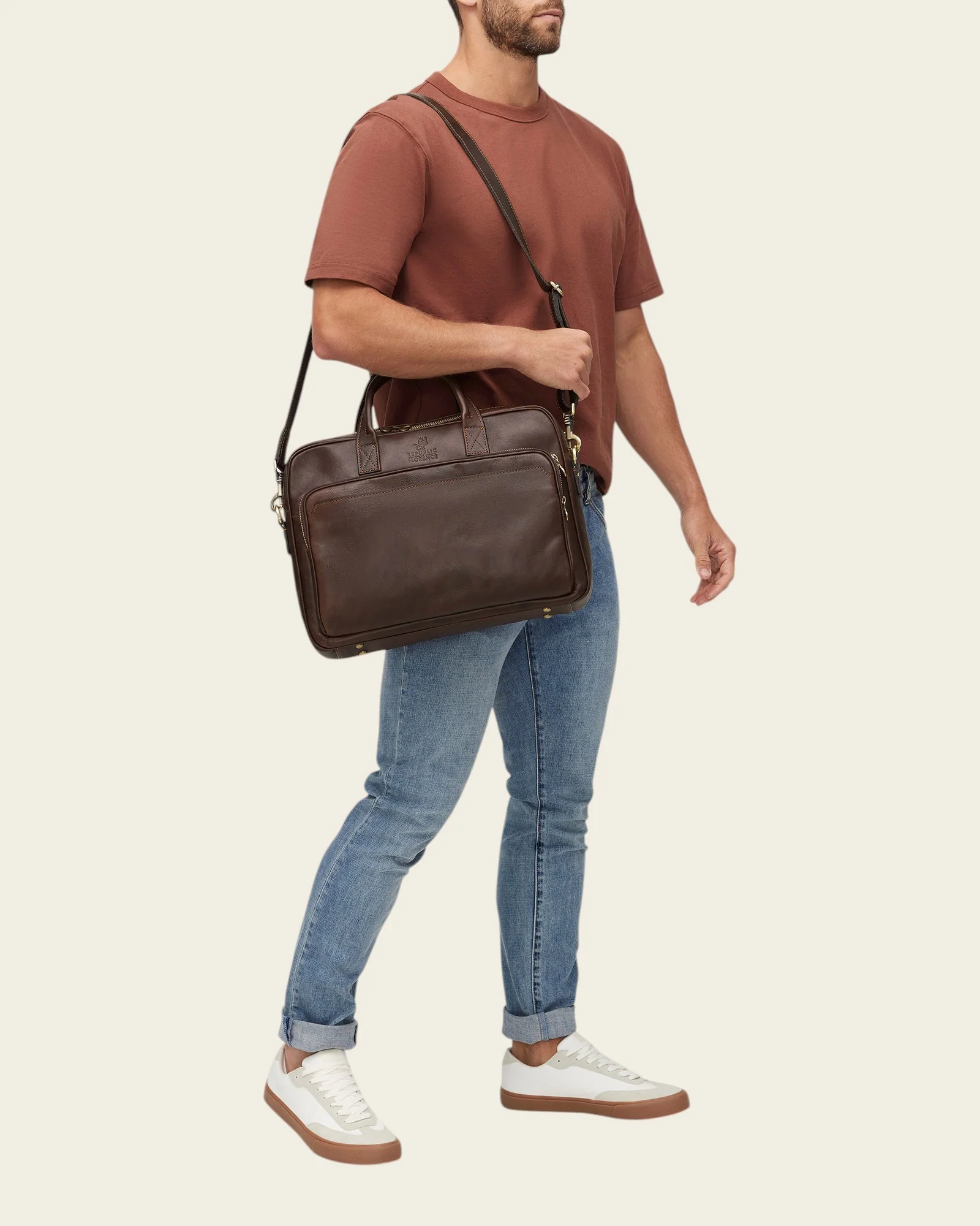Pretoria Espresso - 15" Leather Laptop Briefcase - Image 6