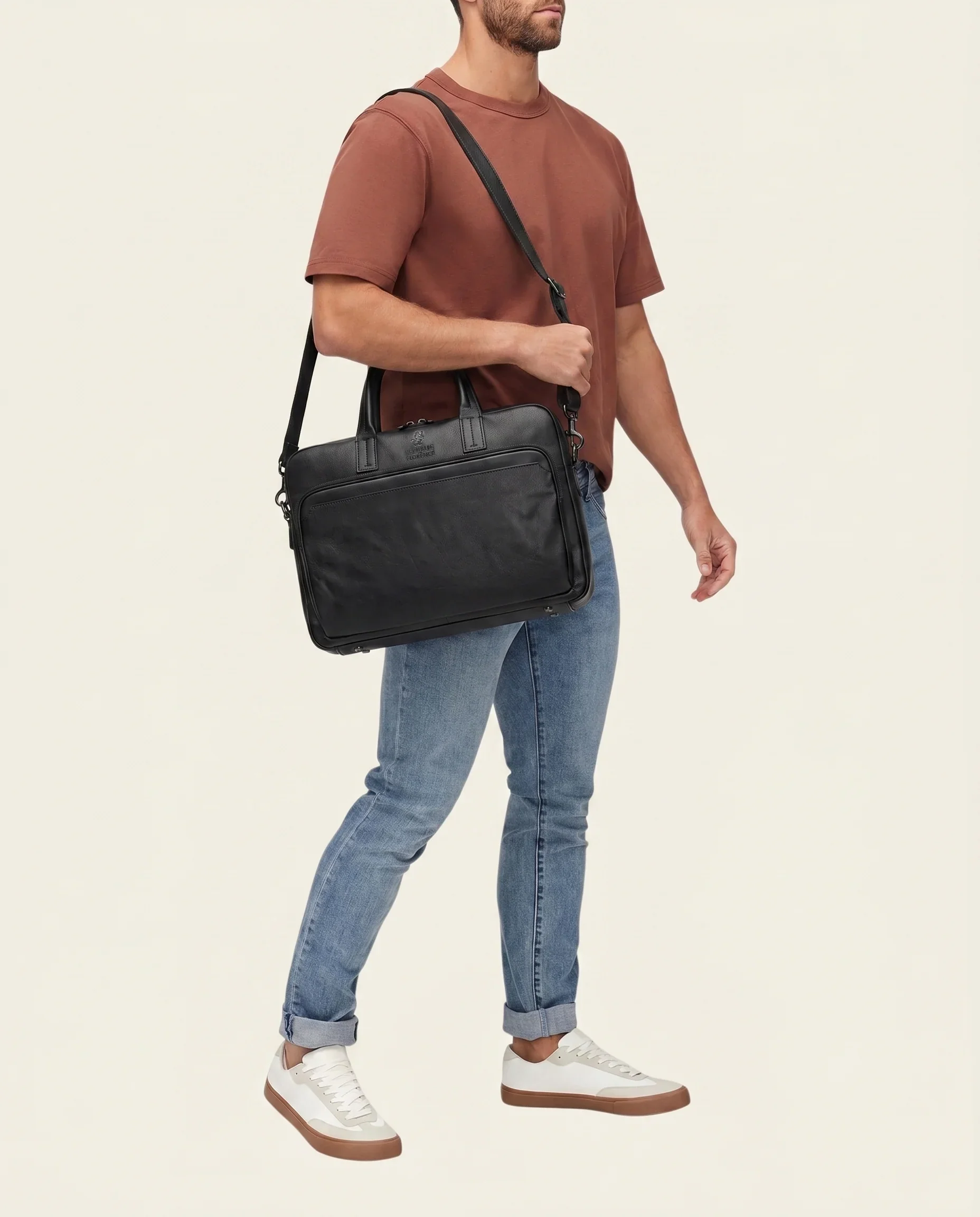Pretoria Ink - 15" Leather Laptop Briefcase - Image 6