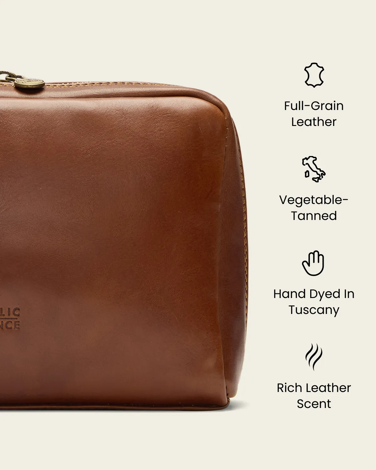 Primo Earth - Leather Toiletry Bag - Image 8