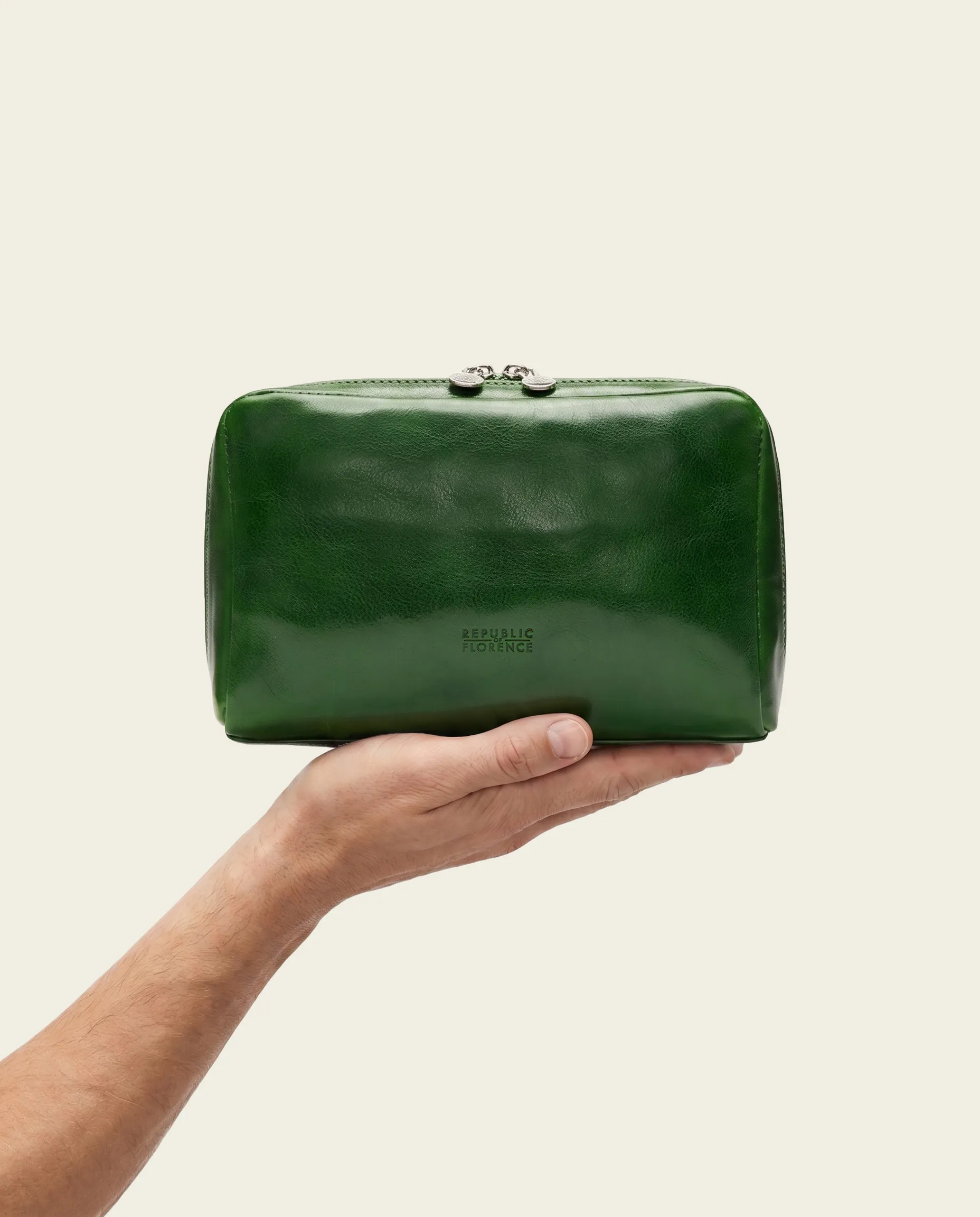 Primo Forest - Leather Toiletry Bag - Image 6
