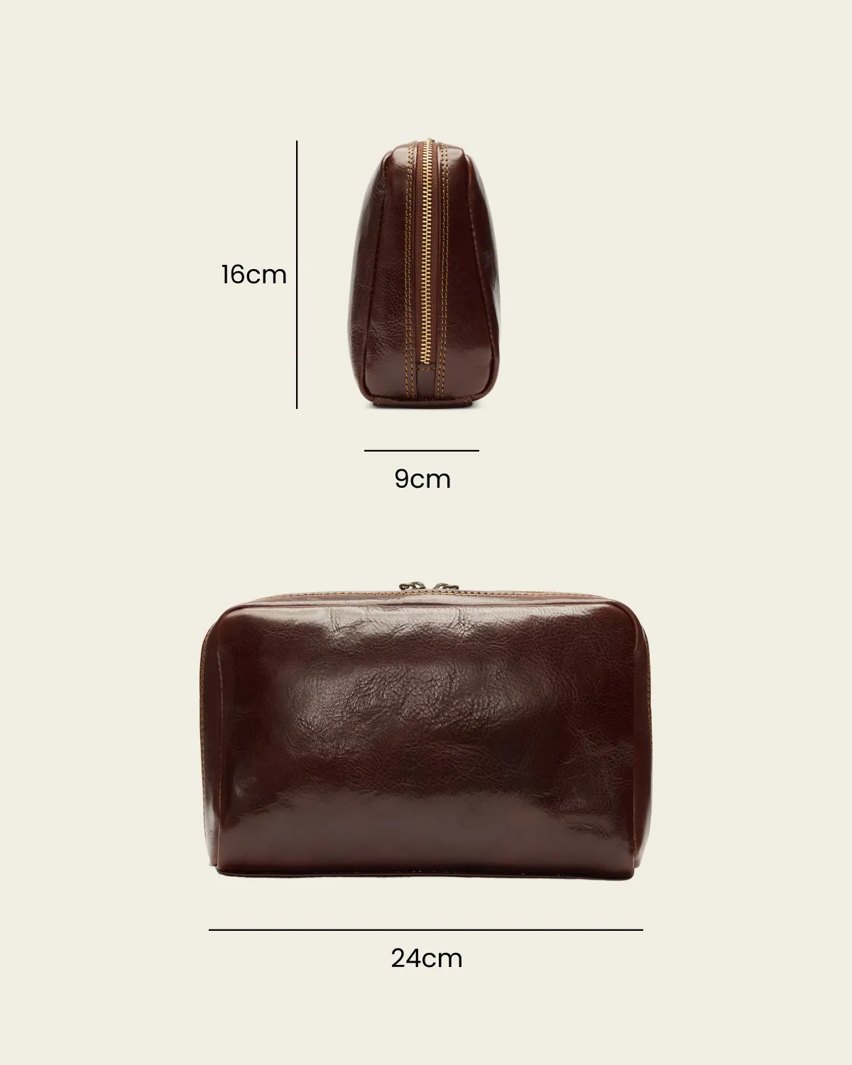 Primo Terra - Leather Toiletry Bag - Image 7