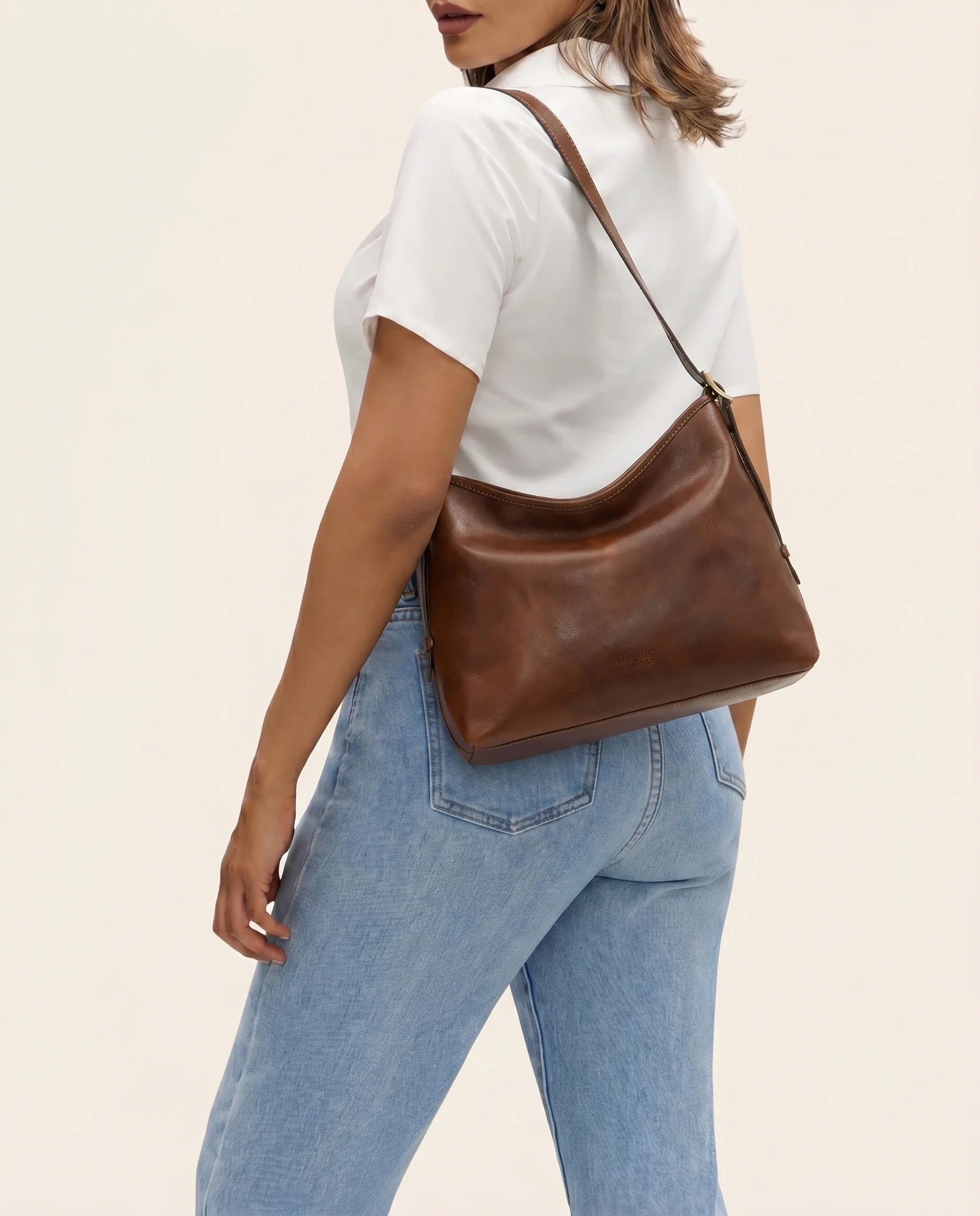Sophia Earth - Leather Shoulder Bag - Image 3