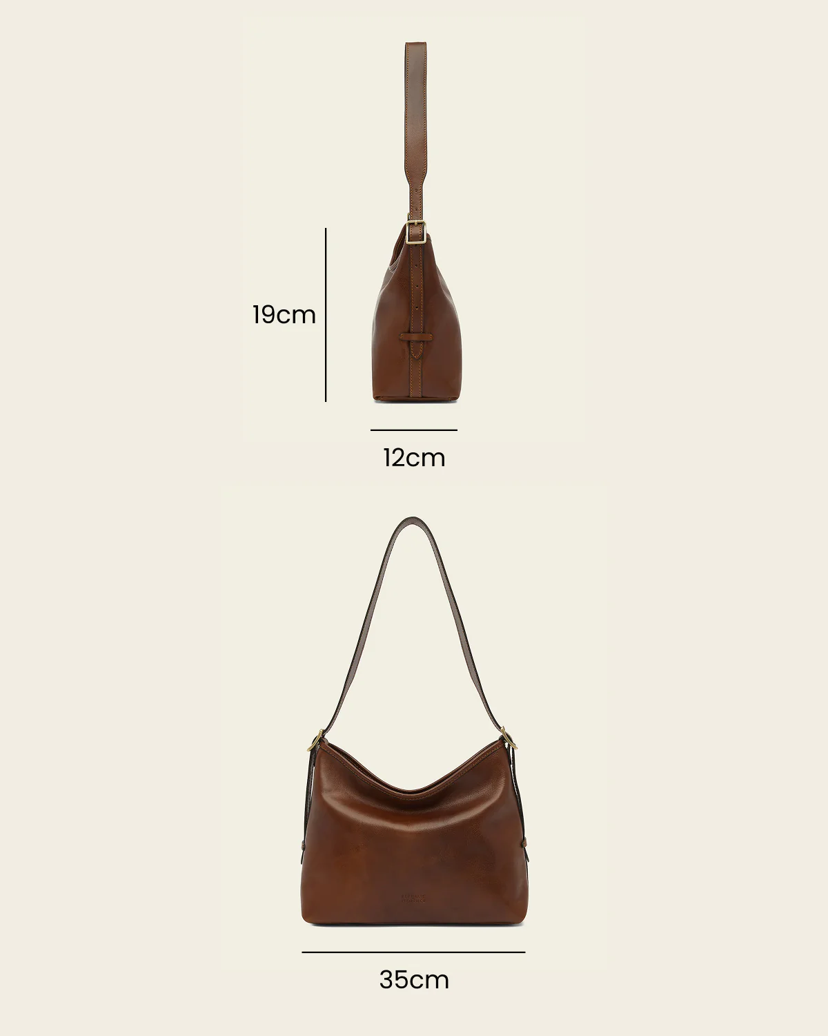 Sophia Earth - Leather Shoulder Bag - Image 7