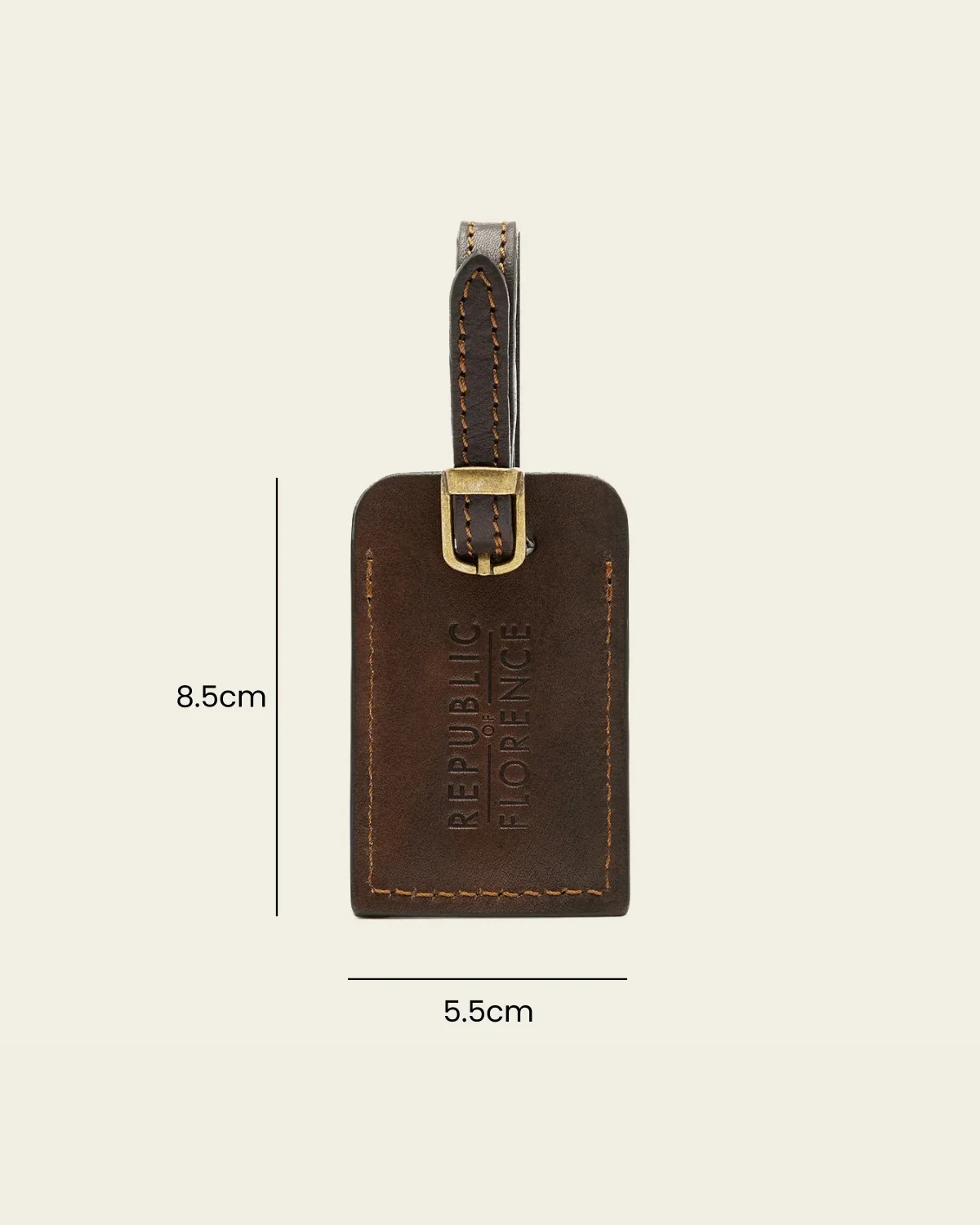 Tag Espresso - Leather Travel Tag - Image 8