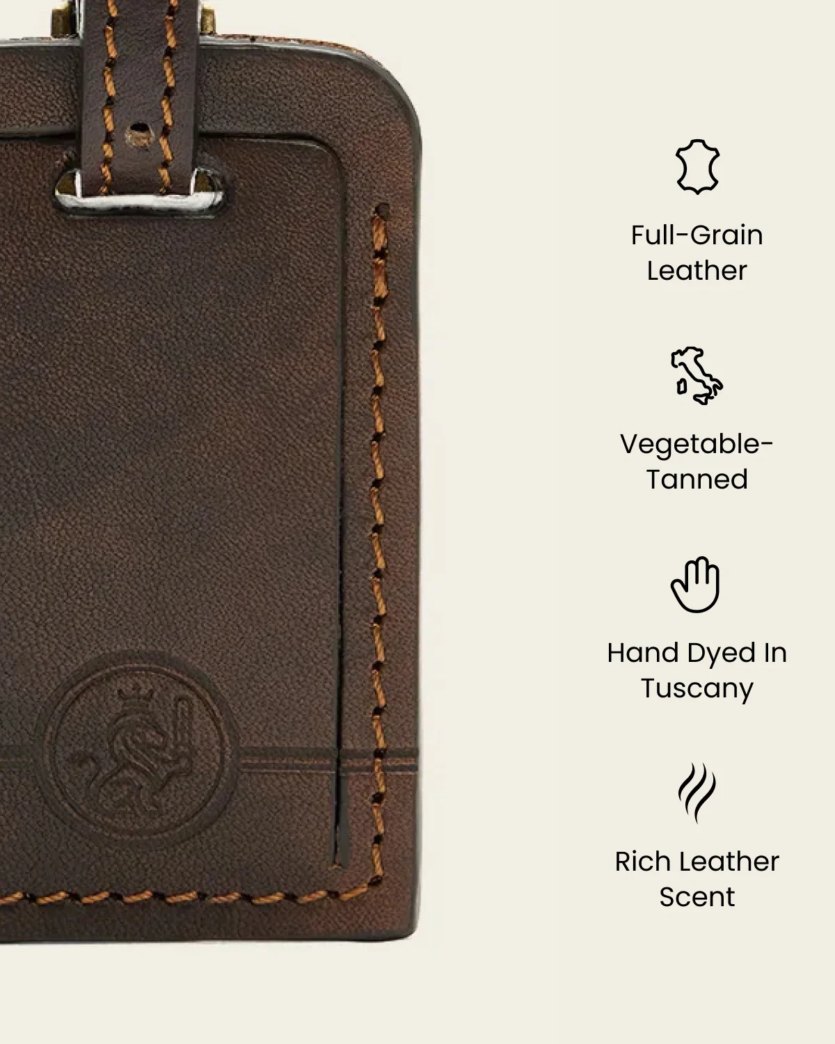 Tag Espresso - Leather Travel Tag - Image 9