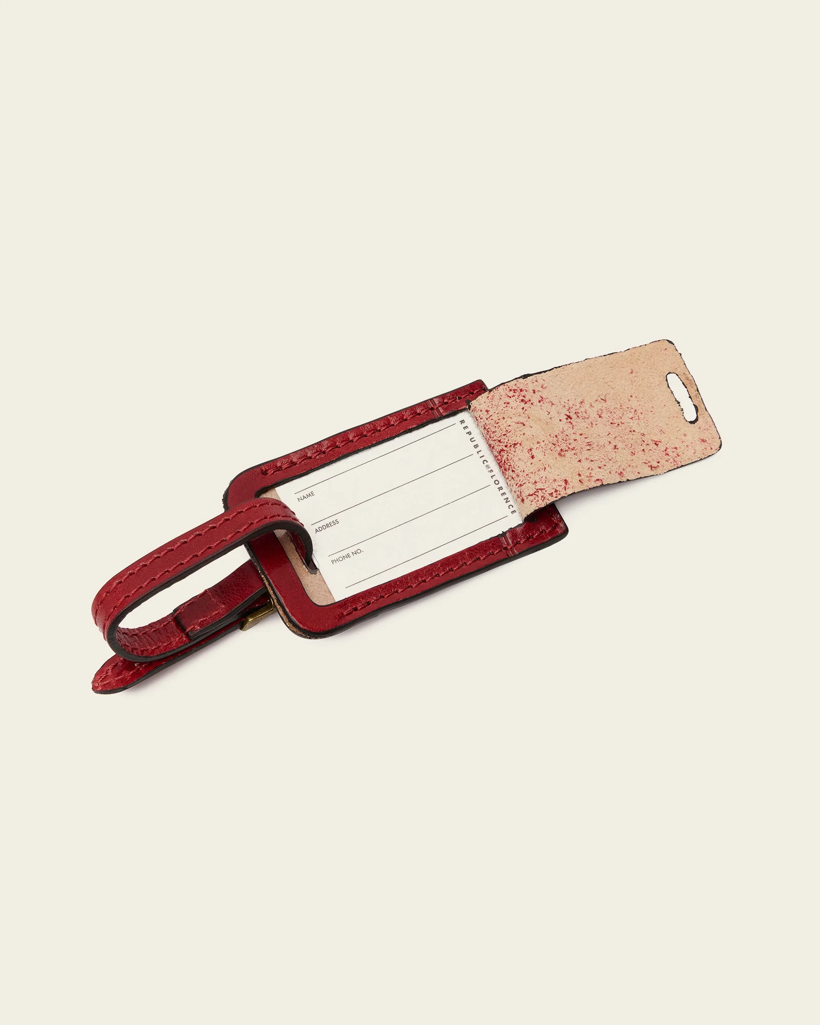 Tag Rosso - Leather Travel Tag - Image 3