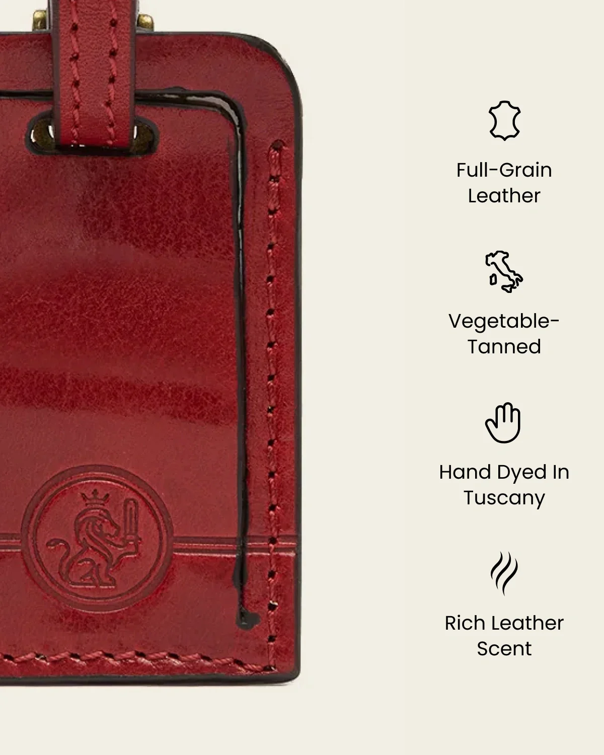 Tag Rosso - Leather Travel Tag - Image 9