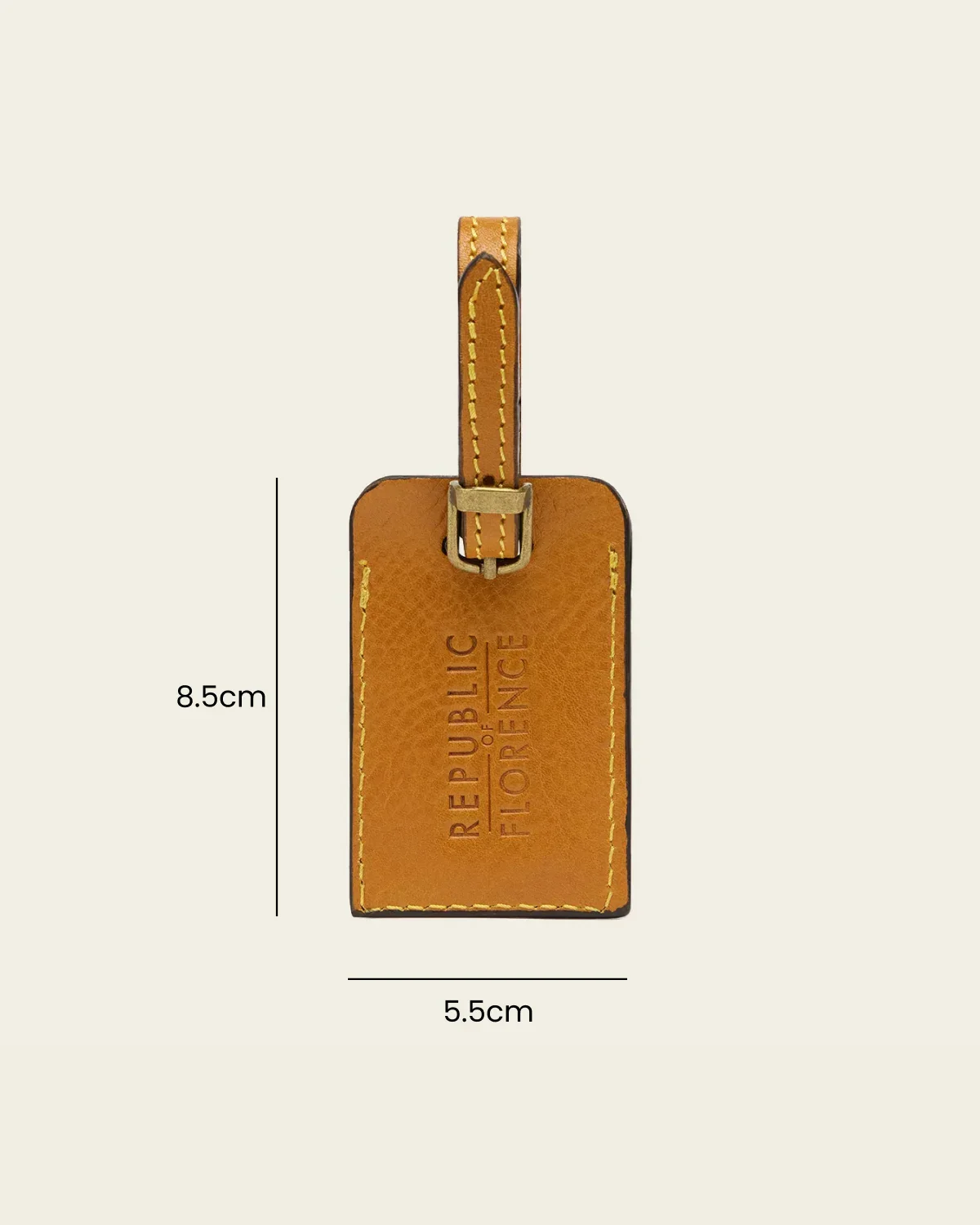 Tag Saffron - Leather Travel Tag - Image 8