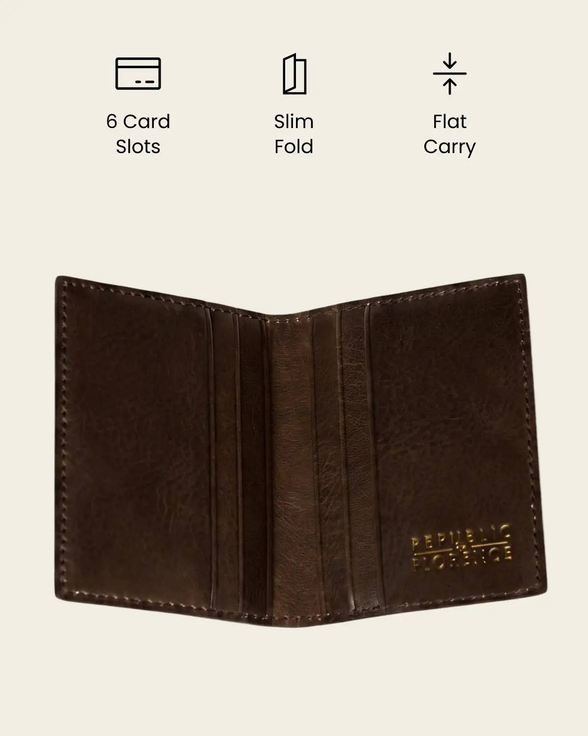 Vertical Espresso - Leather Card Holder - Image 2