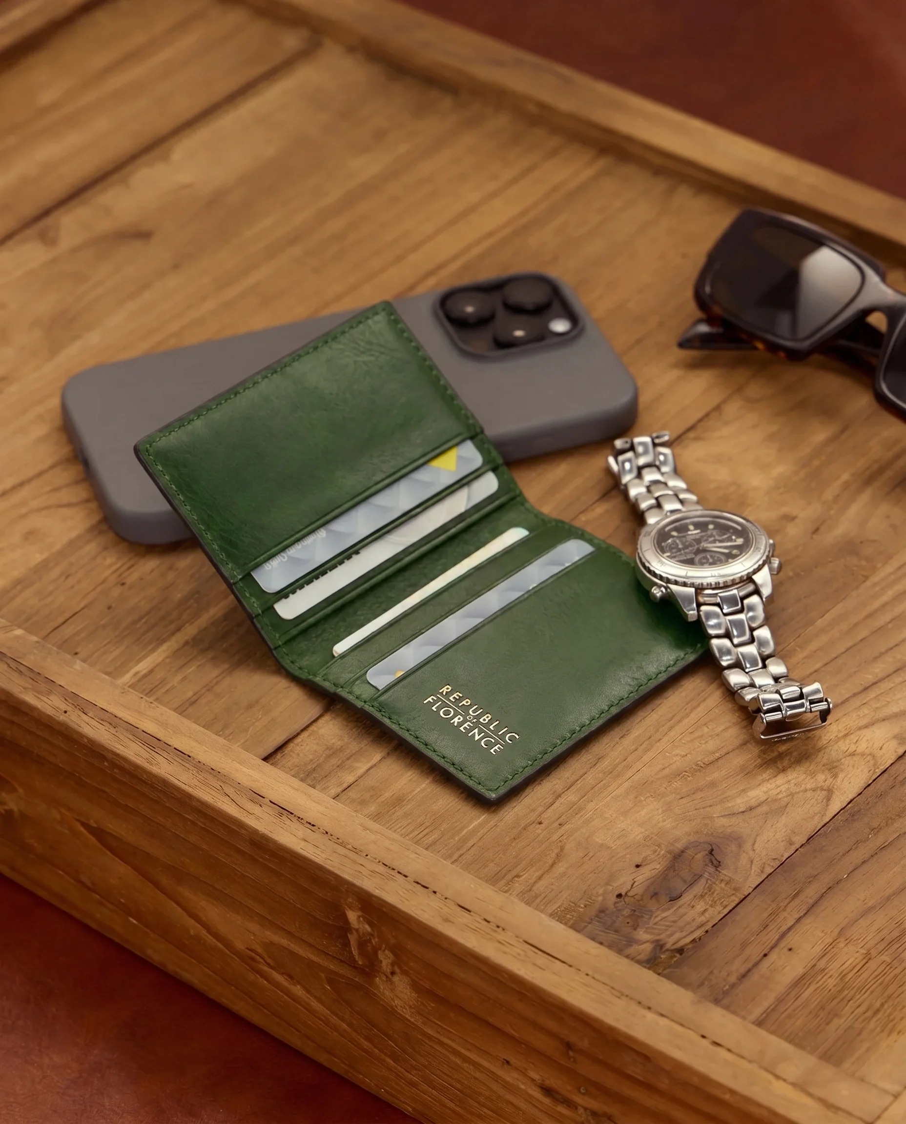 Vertical Forest - Leather Card Holder - Image 3