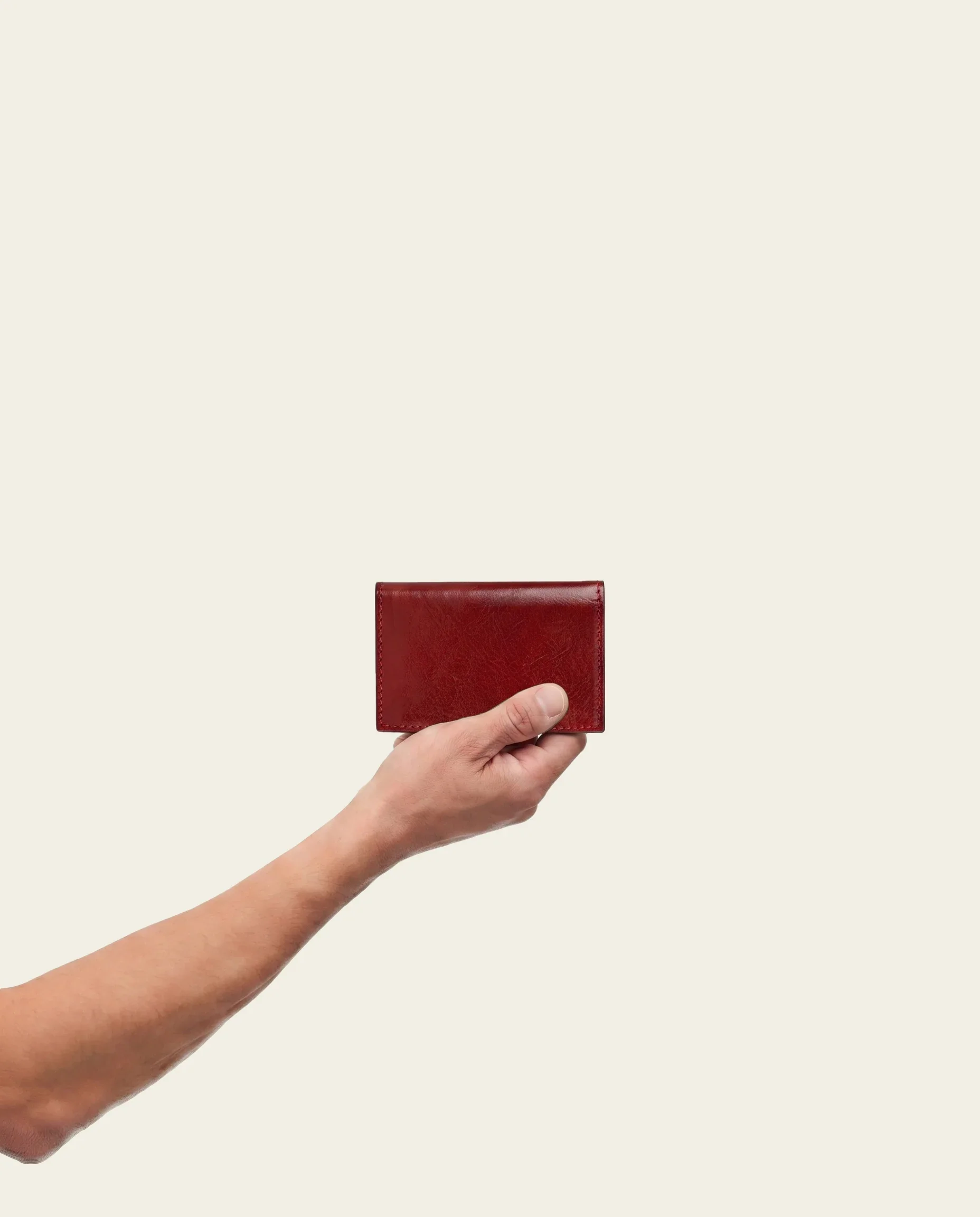 Vertical Rosso - Leather Card Holder - Image 6